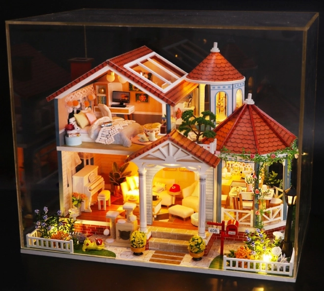 Devět miniatur hiške Hiša barvne glazure