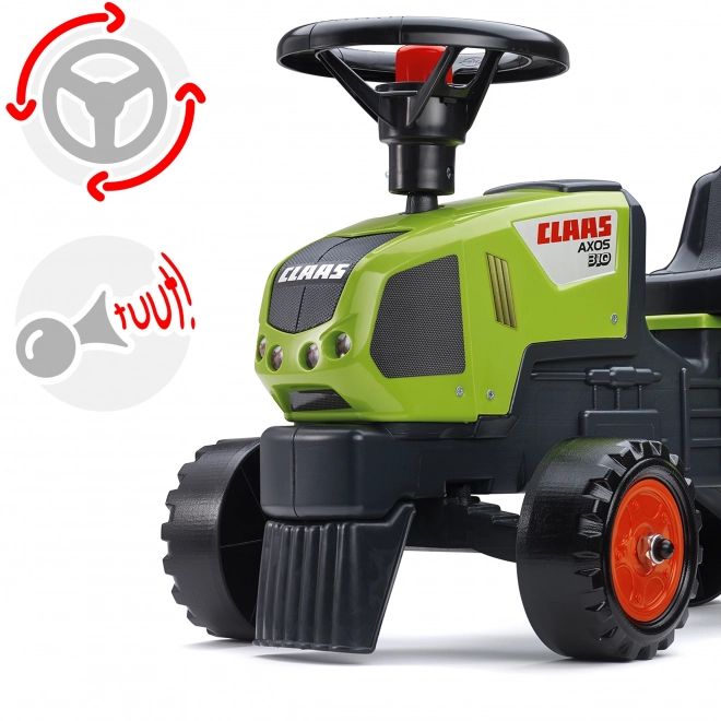 Poganjalec - traktor Claas z volanom in prikolico