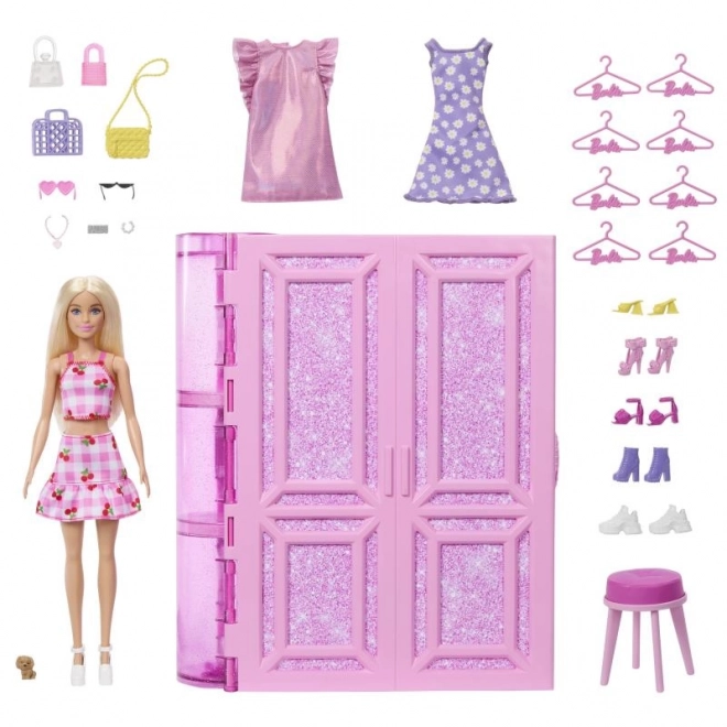 Barbie Sanjske gardrobe v pastelnih barvah s punčko