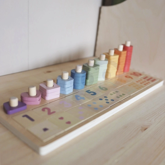 Leseno abacus in sortirna igrača Montessori od PolarB