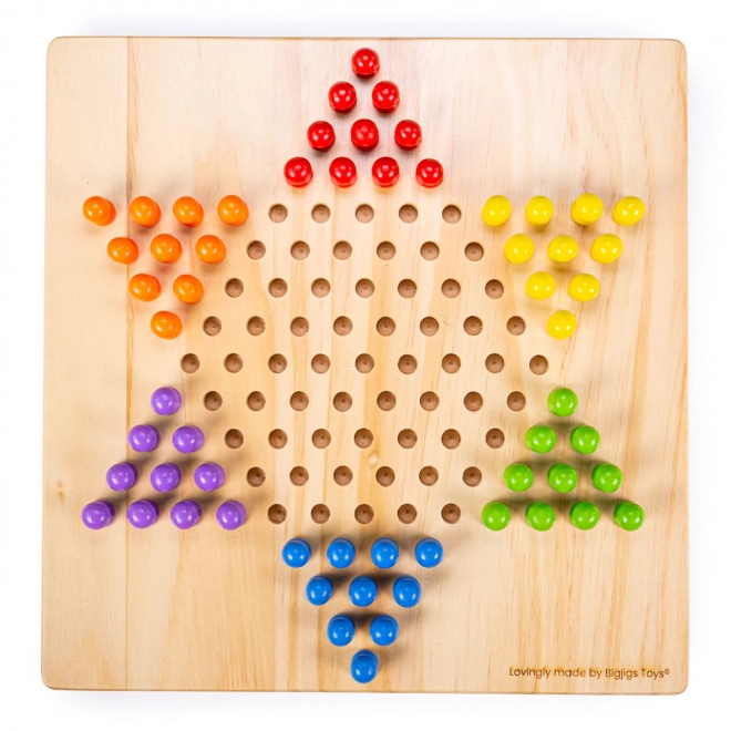 Bigjigs Toys Lesena Halma