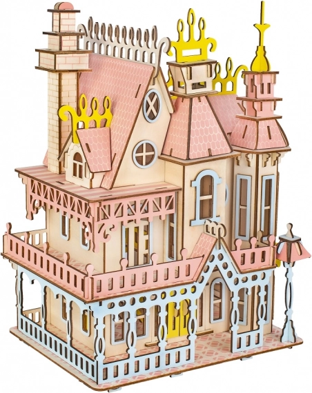 Woodcraft lesene 3D sestavljanke – veličastna vila