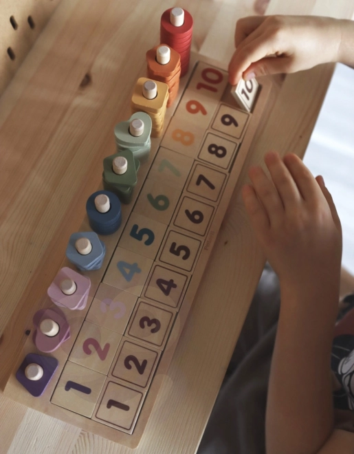 Leseno abacus in sortirna igrača Montessori od PolarB