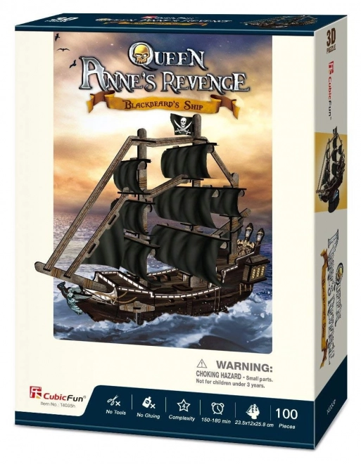 CubicFun 3D Viseče Queen Anne's Revenge 100 Delov