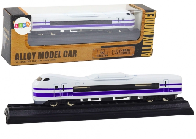 Model zbirateljski vlak vagon 1:48 kovinski belo-vijoličen