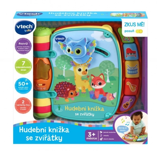 Vtech Glasbena knjižica z živalmi CZ