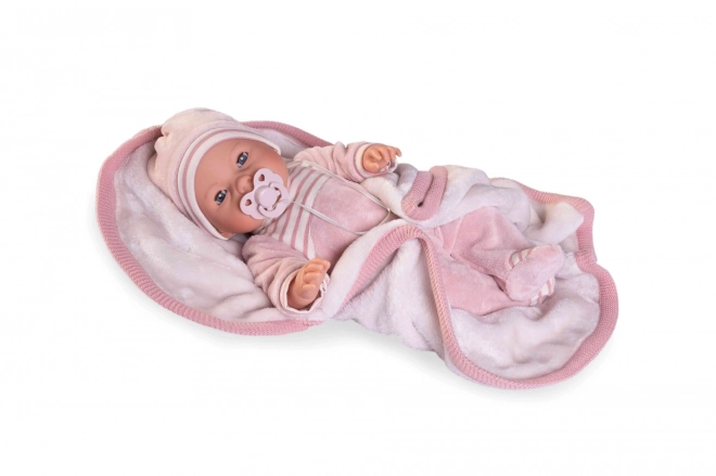 Antonio Juan 14155 BIMBA - utripajoča punčka dojenček z zvoki in mehkim tekstilnim telesom - 37 cm
