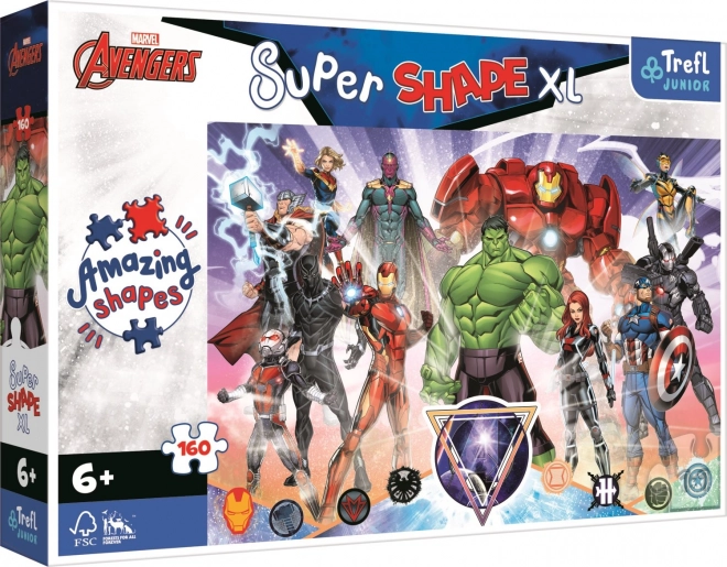 Sestavljanka 160 koščkov XL Super Shape Avengers Pogum