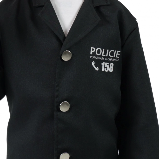 Otroški kostum policist s čepico - češki napis (S)