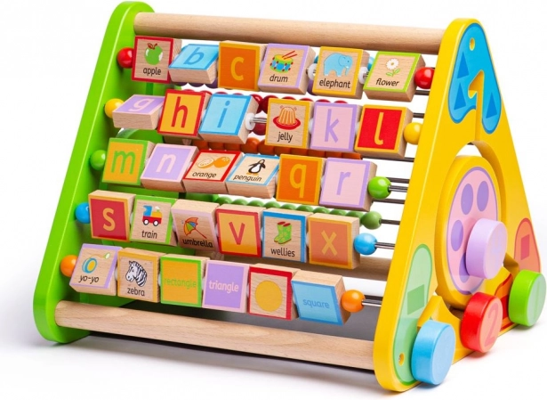 Bigjigs Baby aktivni lesen trikotnik z angleščino