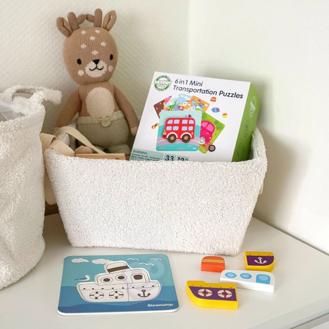 Woopie lesena sestavljanka vozila Montessori FSC