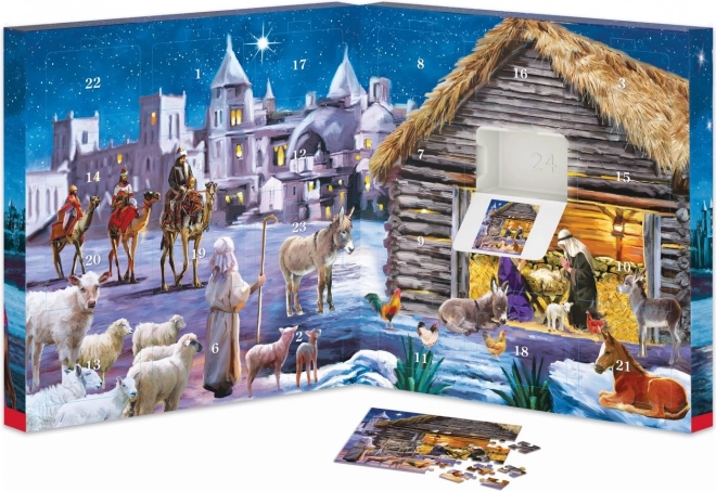 EUROGRAPHICS Puzzle Adventni koledar: Jezusovo rojstvo 24x50 kosov