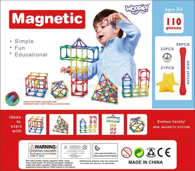 Magnetna sestavljanka Woopie 110 kosov