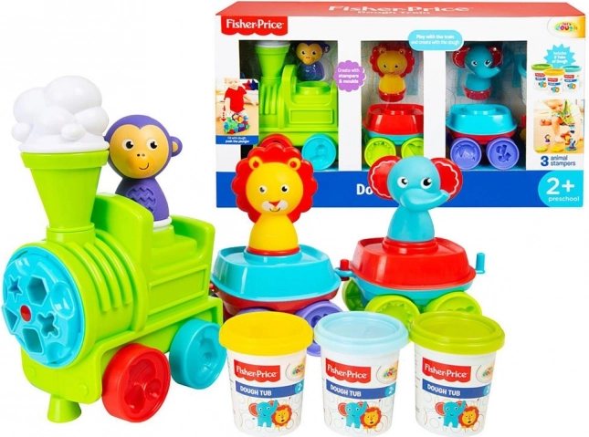 Fisher-Price vlak z modelinom, 3 barve