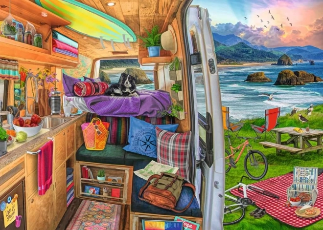 RAVENSBURGER puzzle pogled iz avtodoma XXL 500 koščkov