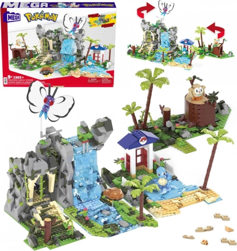 Mega Pokémon pustolovščina v džungli – sestavljanka s 1362 kosi in 4 figuricami