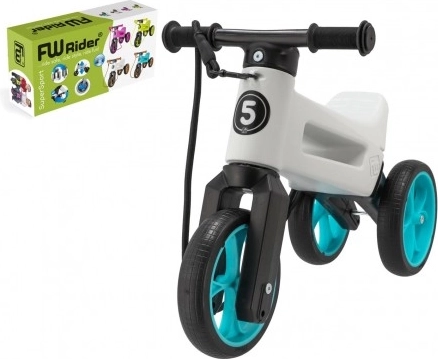 Poganjalec Funny Wheels Rider SuperSport 2v1 s trakom – Belo-turkizna