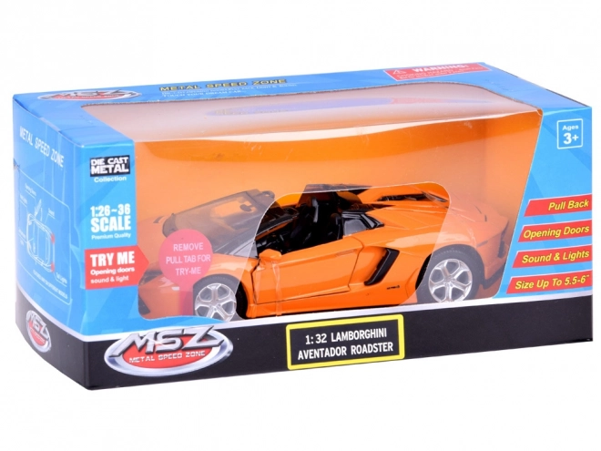 Interaktivni kovinski model avtomobila Lamborghini Aventador Roadster