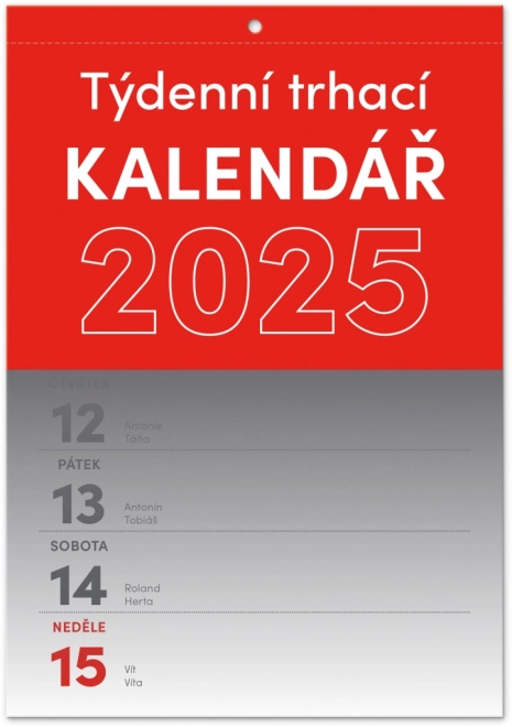NOTIQUE Stenski koledar z odtrganimi tedni 2025, A5