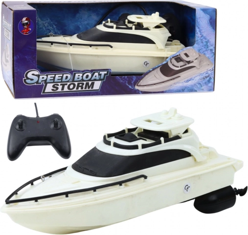 Daljinsko vodeni motorni čoln RC Speed Boat Storm črno-bel