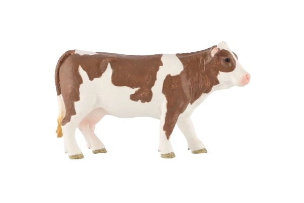 Realistični model plastične krave češkega lisastega goveda 12 cm