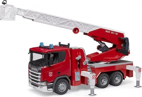 Otroški gasilski tovornjak Scania z lestvijo in vodnim topom