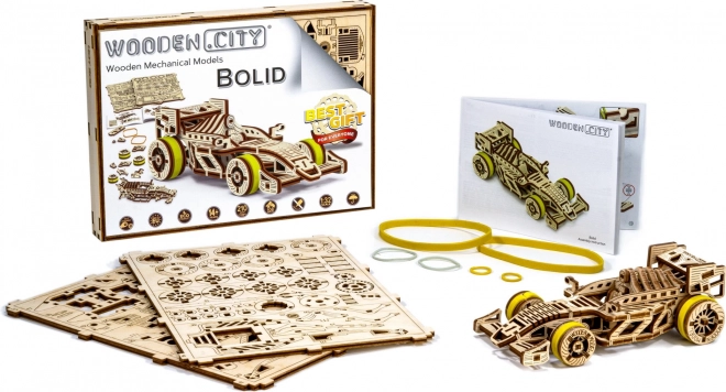 WOODEN CITY 3D sestavljanka Dirkalni avto Bolid 108 delov
