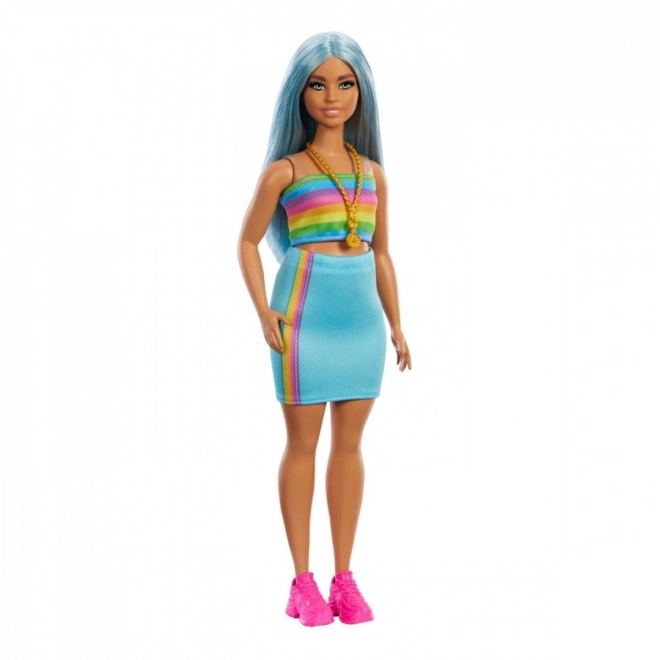 Barbie Fashionistas dolgi modri lasje