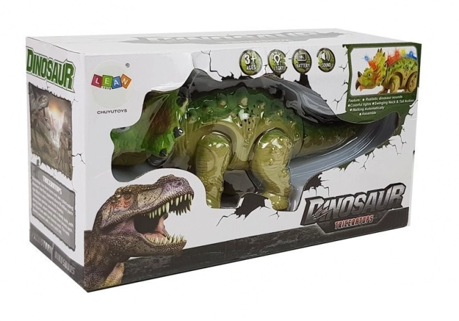 Baterijski dinozaver Triceratops zelen