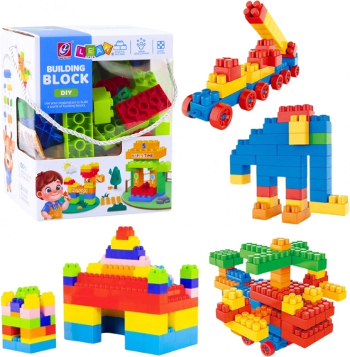 Prostorski barvni kocki – gradbeni set, 100 kosov