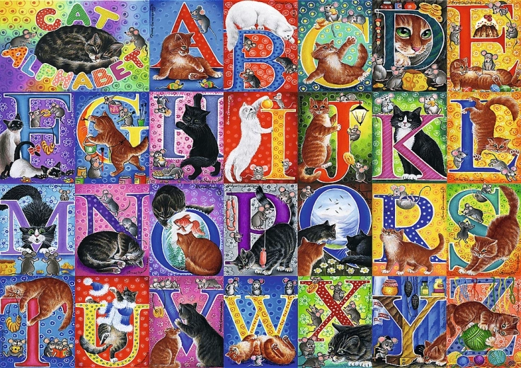 puzzle 500 kosov – mačja abeceda trefl