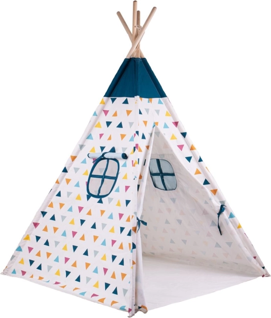 Bigjigs Toys otroški tipi z barvitim vzorcem iz FSC lesa