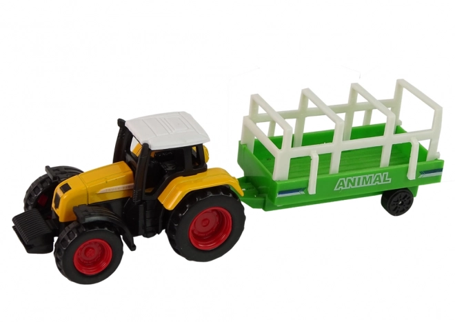 Komplet igrač Farma - Traktor, Priklopnik in Konj 1:64