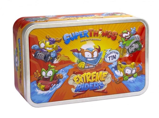 Superthings komplet figuric Extreme Riders v pločevinki
