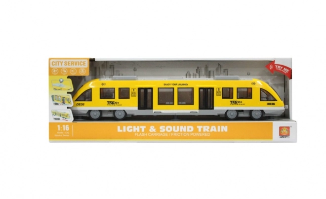 Tramvaj na vztrajnik rumena 1:16