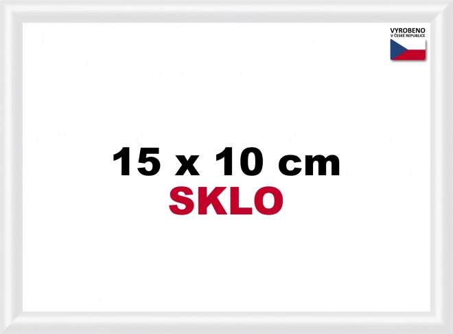 Beli plastični okvir 15x10cm