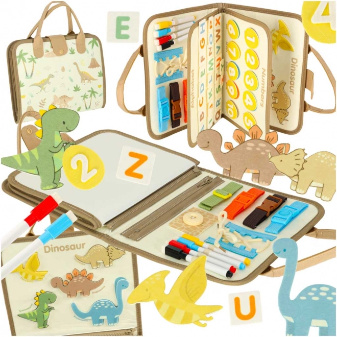 Montessori čutna kovček z dinozavri