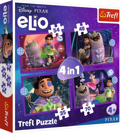 Trefl sestavljanka Elio vesoljske misije 4 v 1 (35, 48, 54, 70 koščkov)