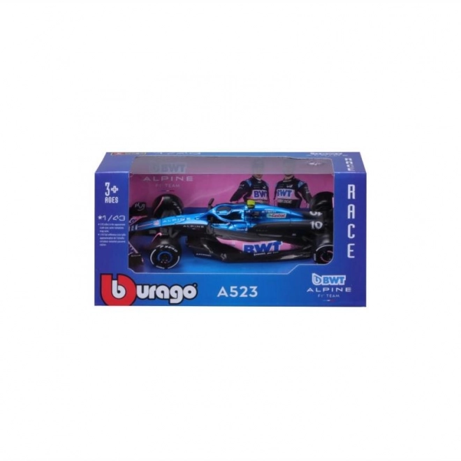Bburago 1:43 DIRKA Formula F1 - BWT Alpine F1 Ekipa A523 (2023) #10 (Pierre Gasly)