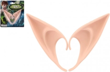 Lateksna vilinska ušesa za karneval (2 kosa, 12 cm)