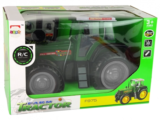 Zeleno-črni R/C traktor na daljinsko upravljanje 38 cm
