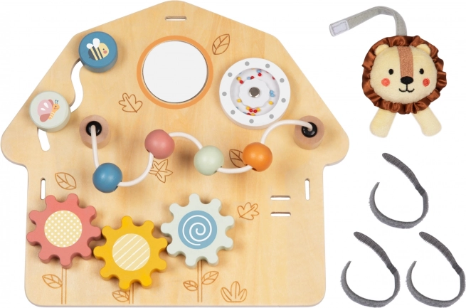 Tooky Toy Velika Lesena Manipulacijska Tabla Hiša - Aktivnostni Center