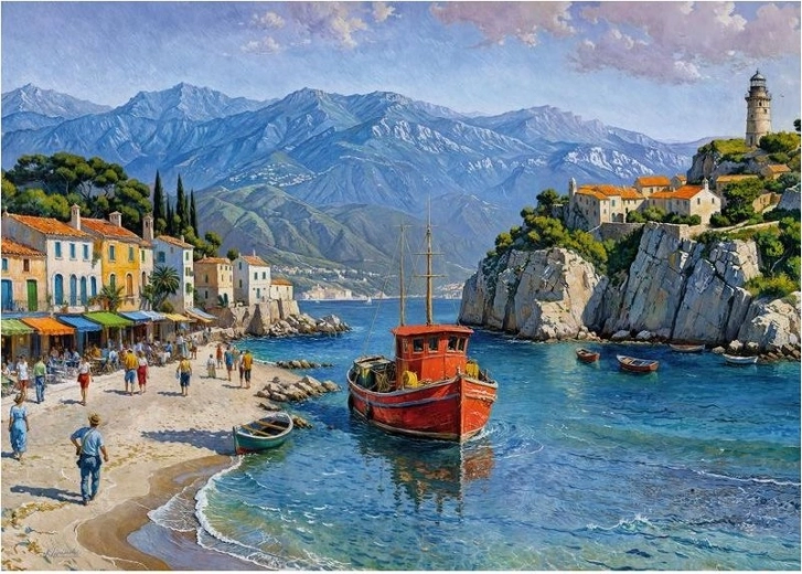 Cherry Pazzi Puzzle Vasica ob morju 1000 koščkov