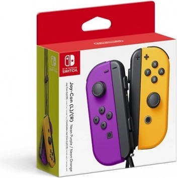 Par Joy-Con Neon vijolična/Neon oranžna