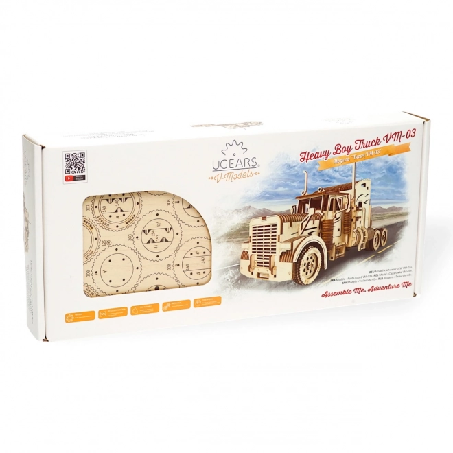 Ugears 3D sestavljanka - Težki deček tovornjak VM 03 - 541 delov