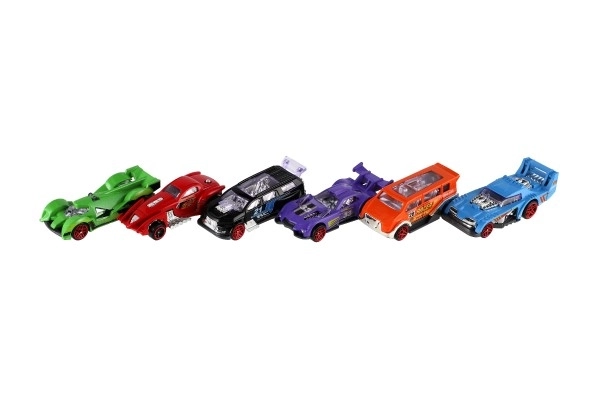 Avto dirkalni 6 kos kovinski/plastični 8cm s prostim tekom v škatli 10,5x27,5x4cm