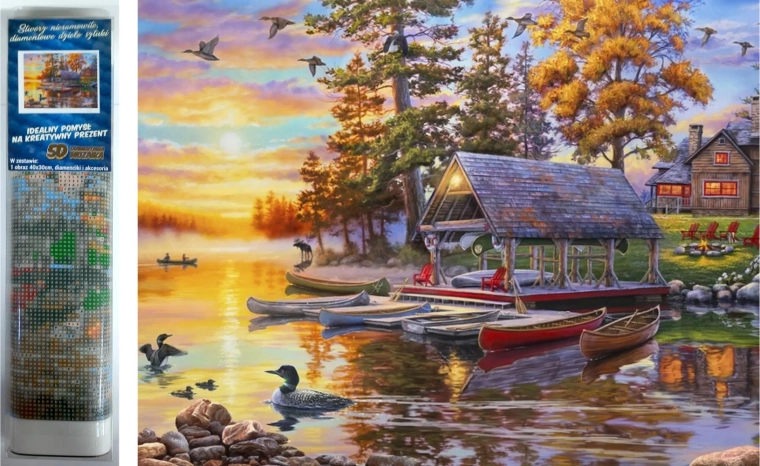 Diamantno slikanje Ladjedelnica 30 × 40 cm