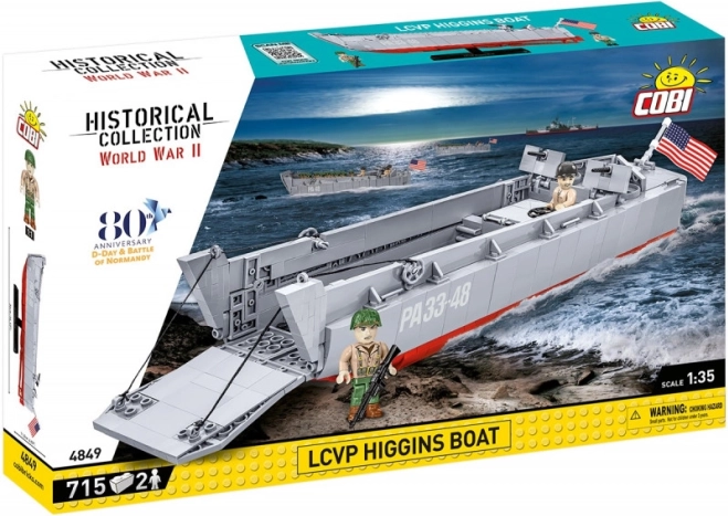 Gradbeni komplet COBI LCVP Higgins Boat – zgodovinski izkrcavalni čoln 1:35