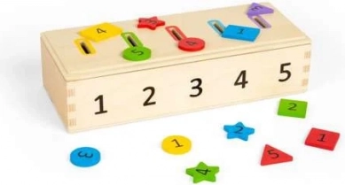 Bigjigs Toys razvrščanje barv, oblik in števil