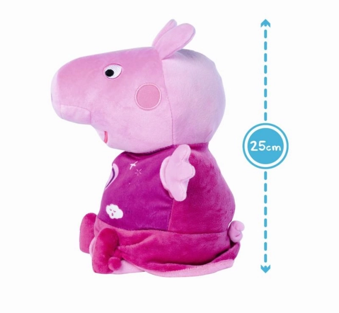 Peppa Pig 2v1 plišasti uspavanka, igranje + svetloba, roza, 25 cm